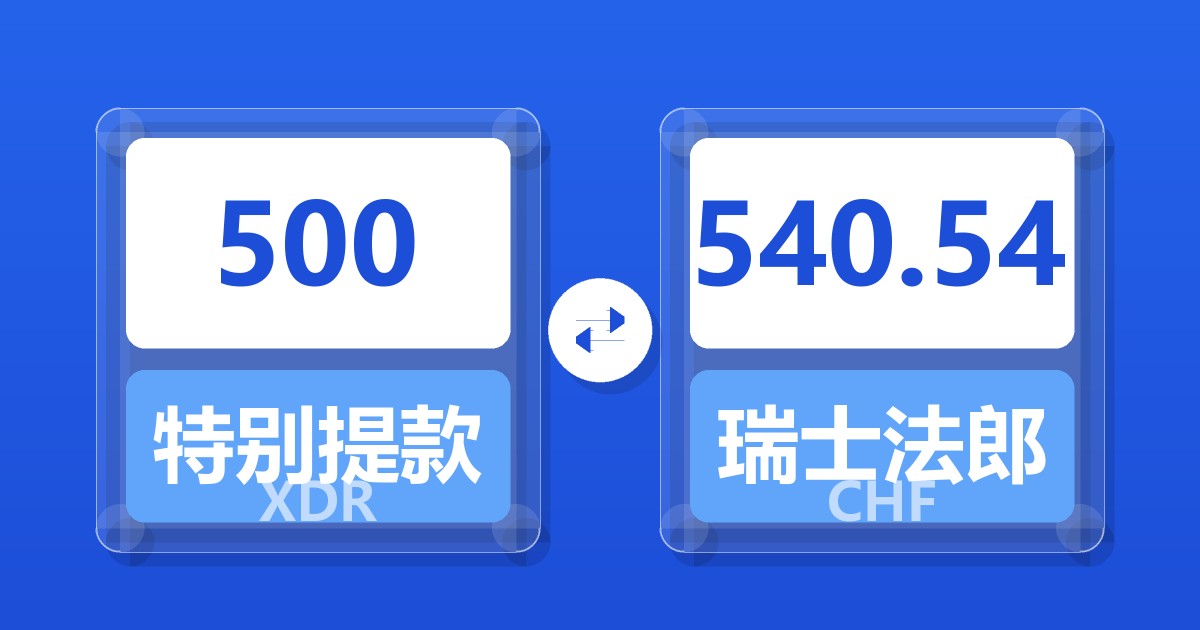 500特别提款权兑瑞士法郎