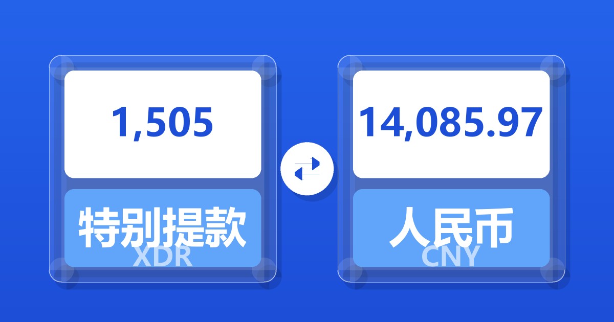 1,505特别提款权兑人民币