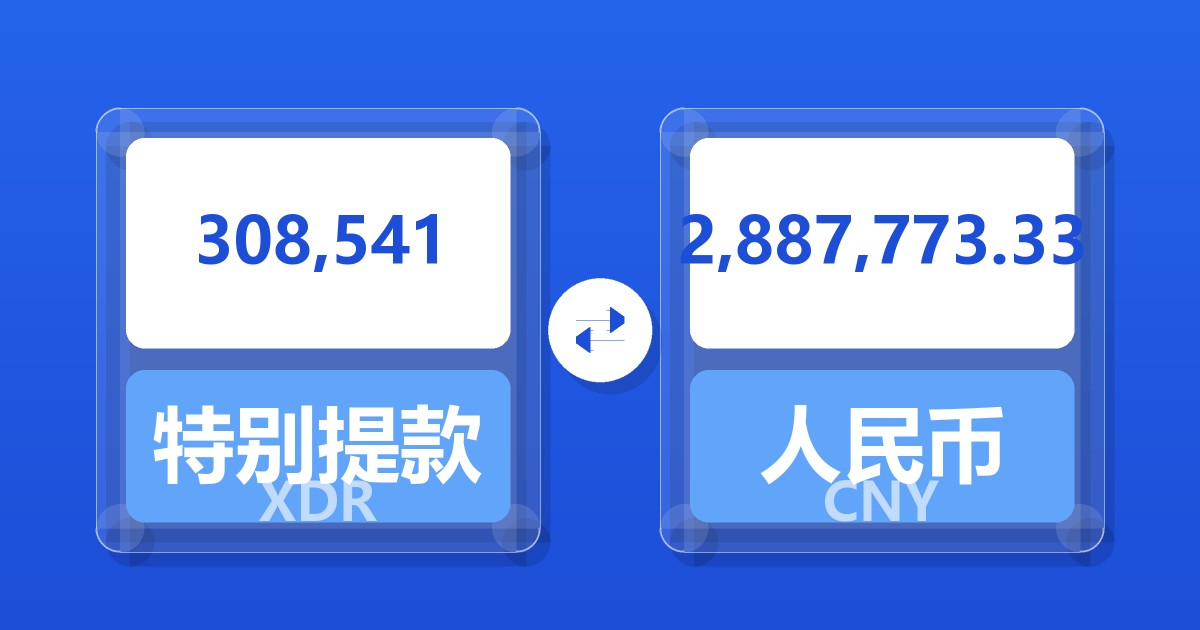 308,541特别提款权兑人民币
