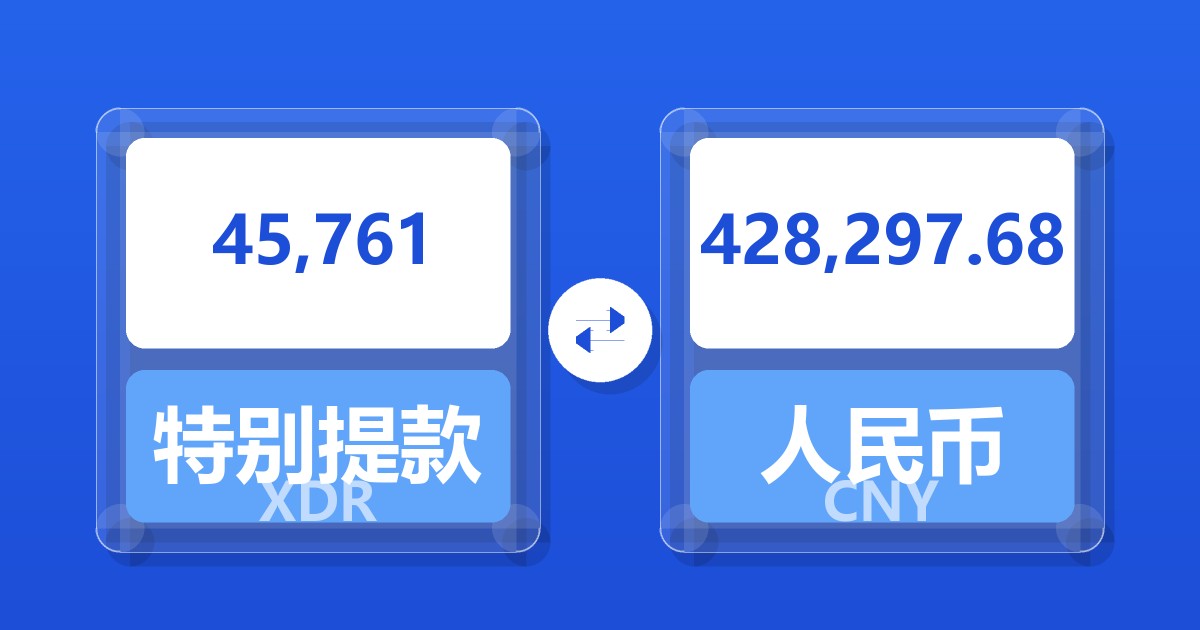 45,761特别提款权兑人民币