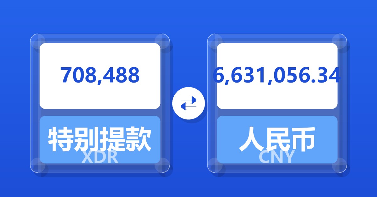 708,488特别提款权兑人民币