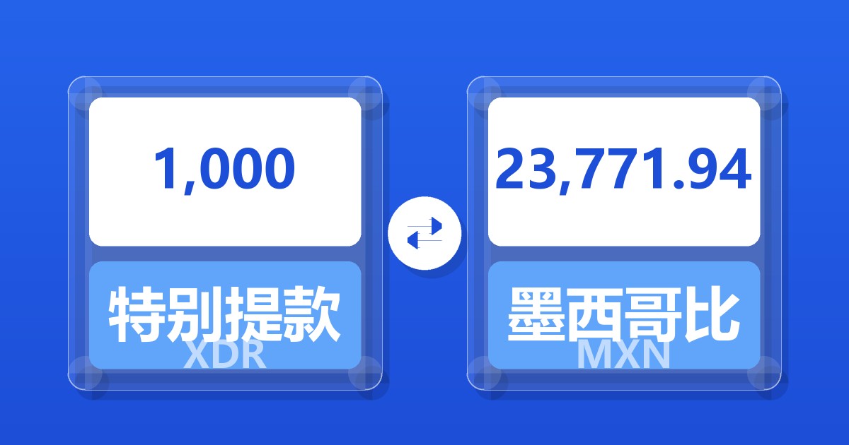 1,000特别提款权兑墨西哥比索