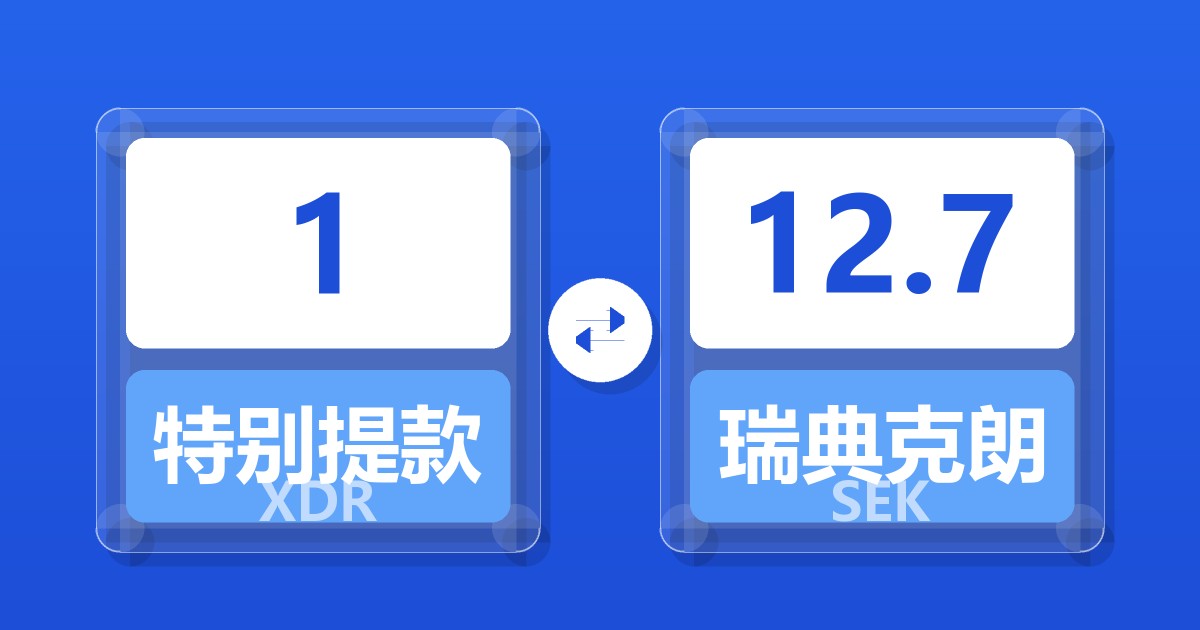 1特别提款权兑瑞典克朗