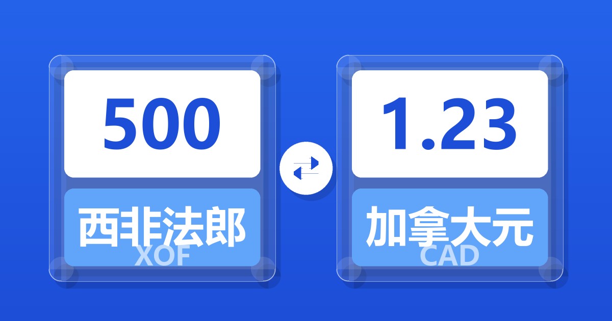 500西非法郎兑加拿大元