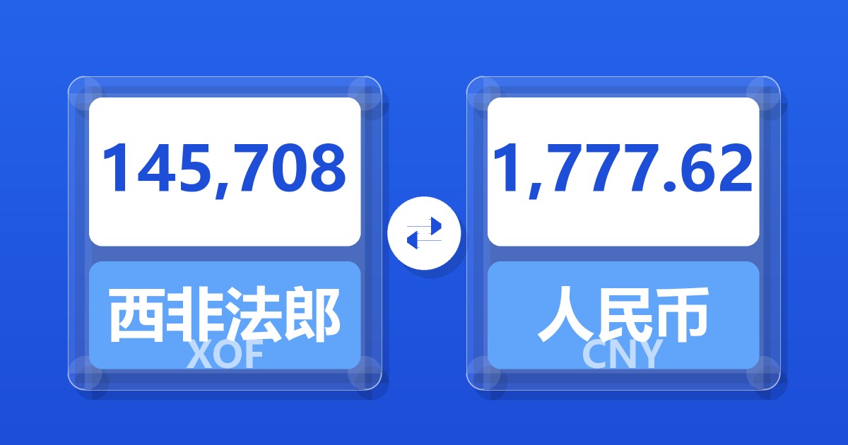 145,708西非法郎兑人民币