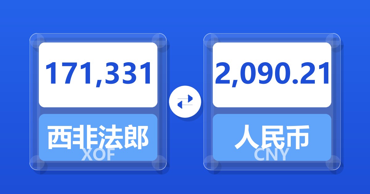 171,331西非法郎兑人民币