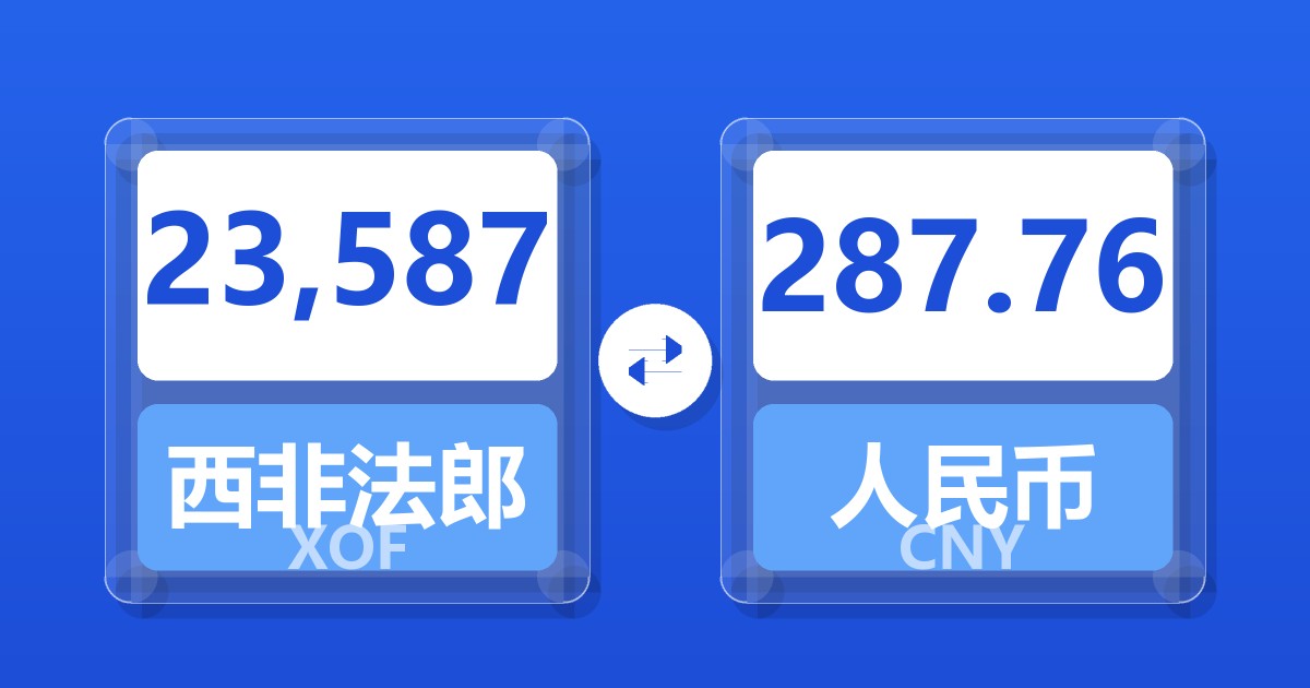 23,587西非法郎兑人民币