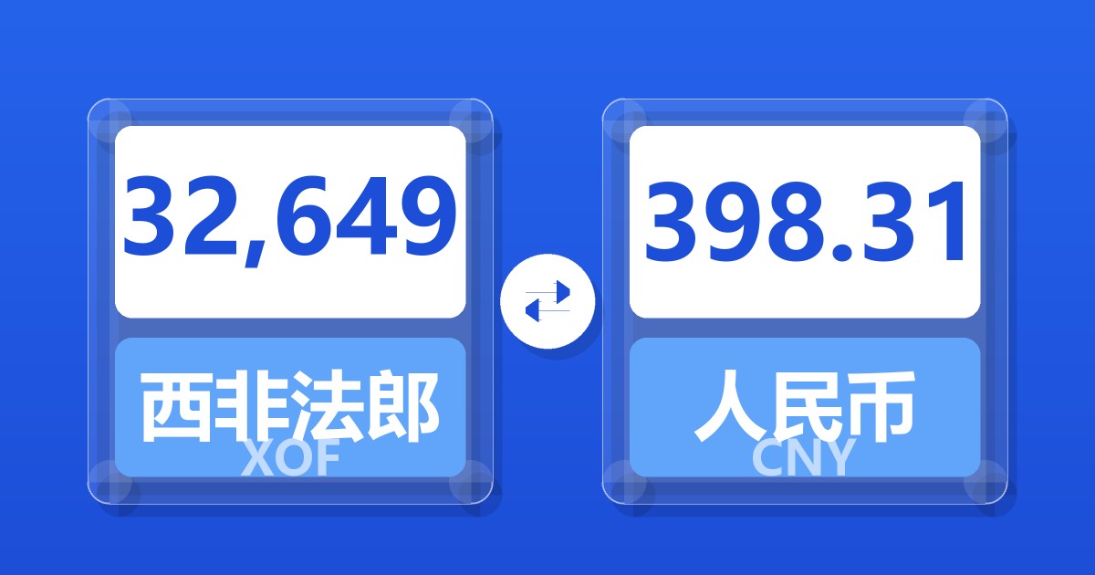 32,649西非法郎兑人民币