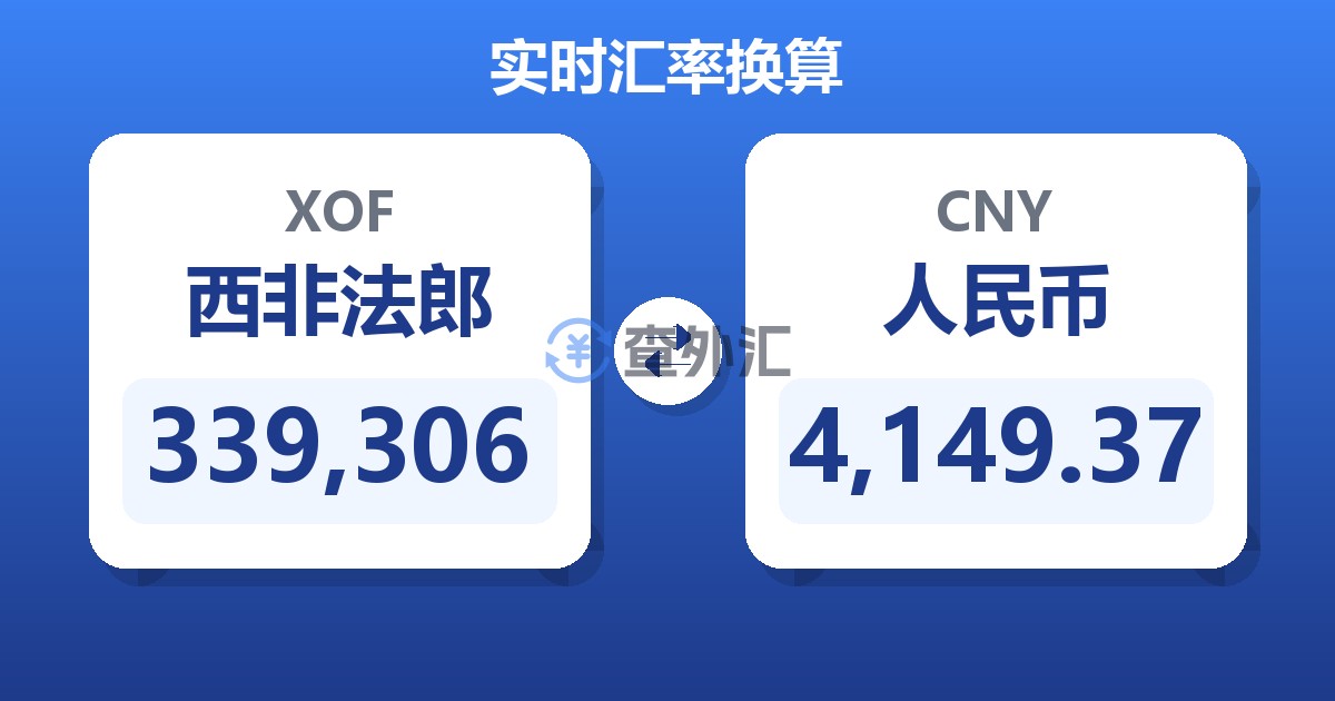 339,306西非法郎兑人民币