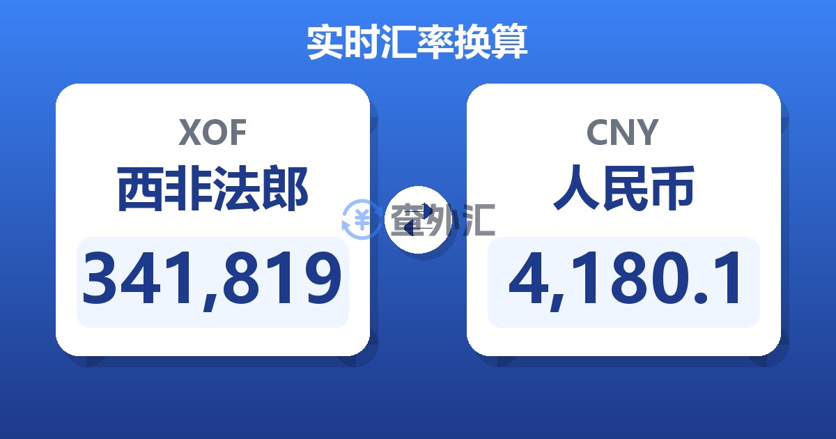 341,819西非法郎兑人民币
