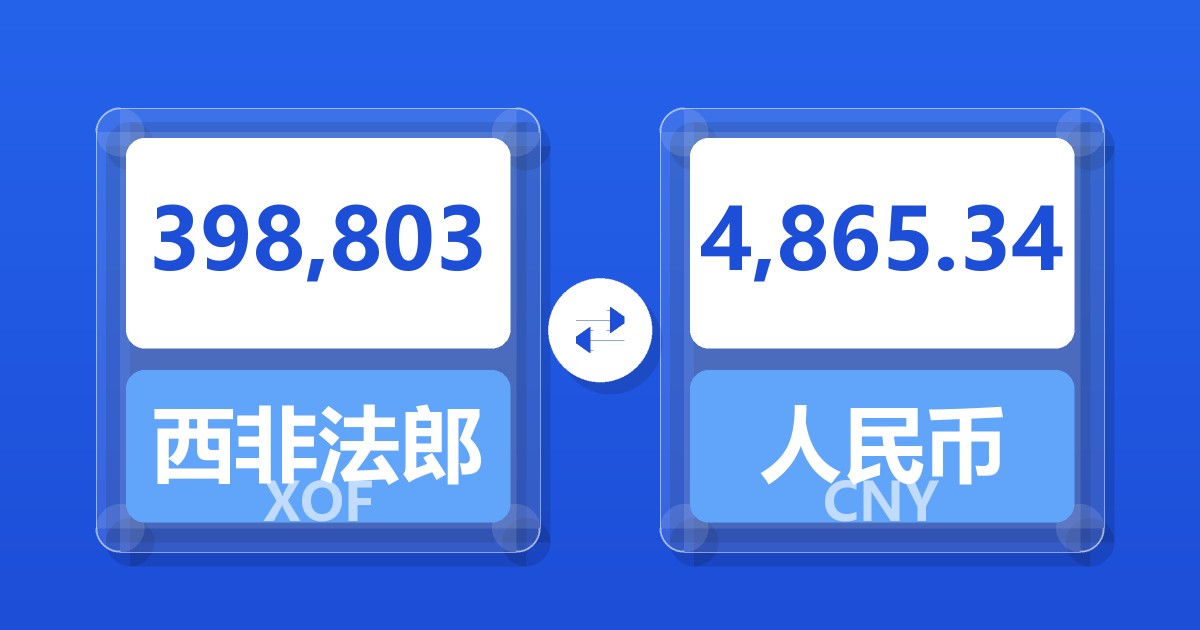 398,803西非法郎兑人民币