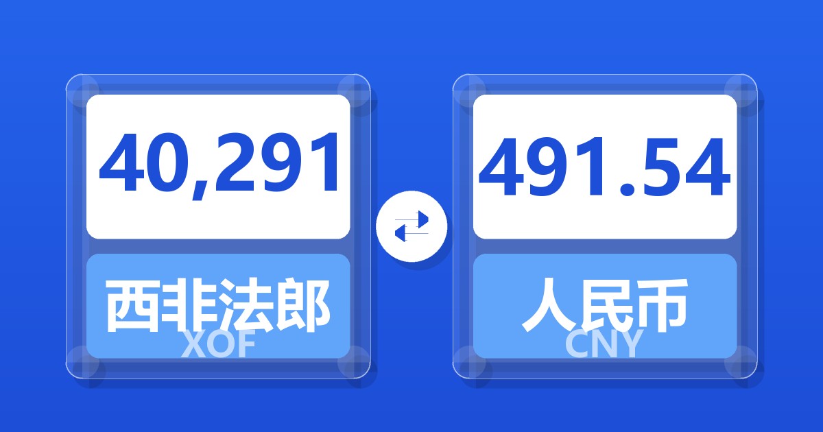 40,291西非法郎兑人民币