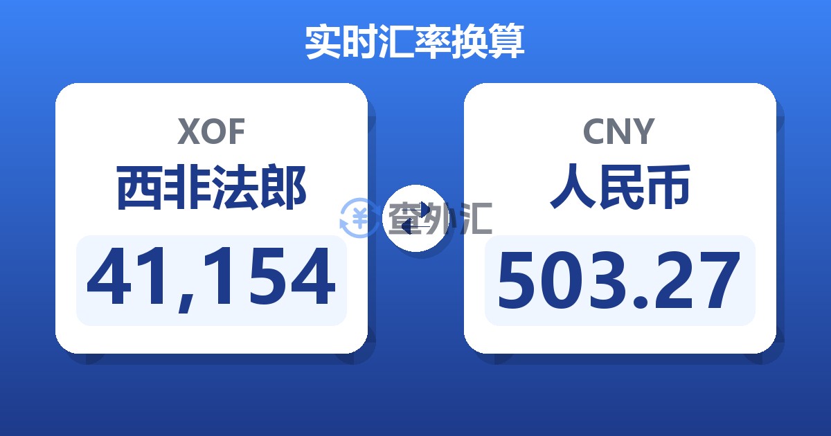 41,154西非法郎兑人民币