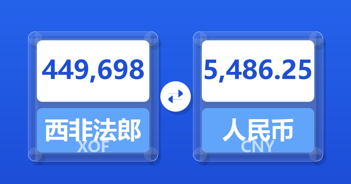 449,698西非法郎兑人民币