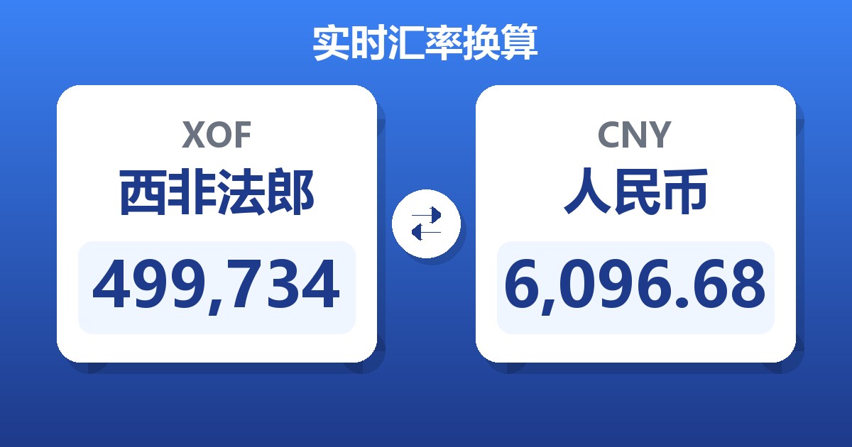 499,734西非法郎兑人民币
