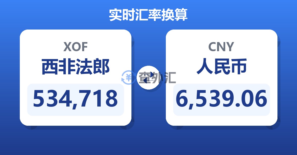534,718西非法郎兑人民币