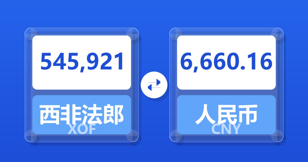545,921西非法郎兑人民币