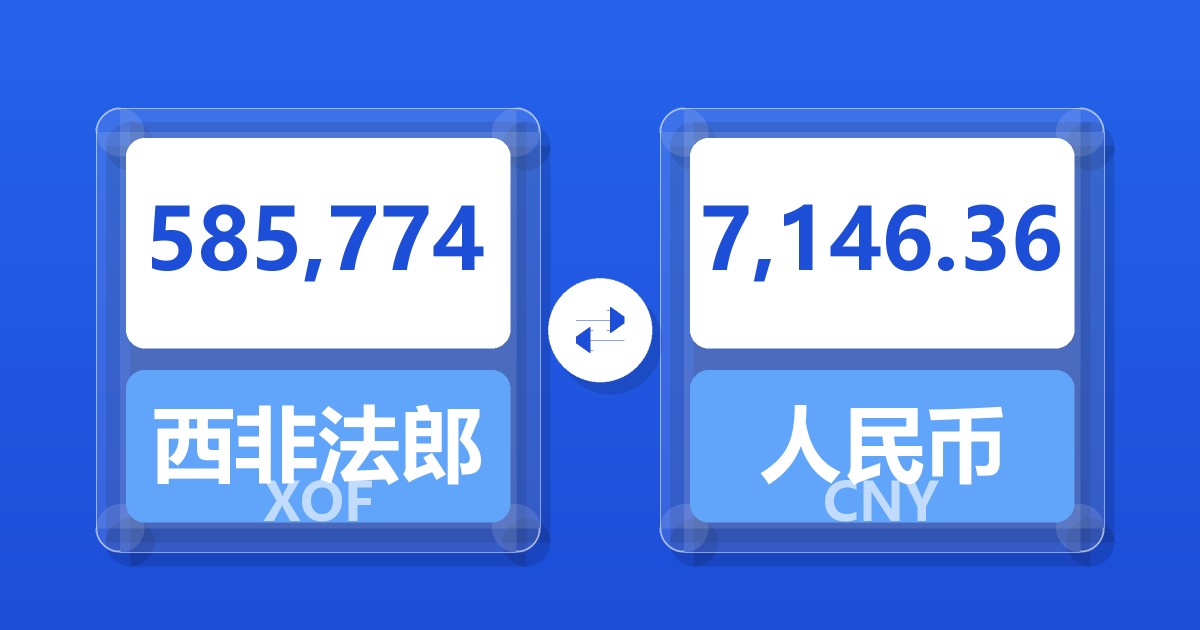 585,774西非法郎兑人民币