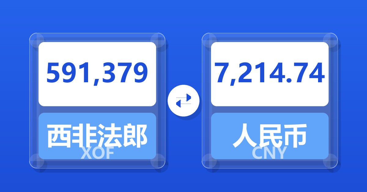 591,379西非法郎兑人民币