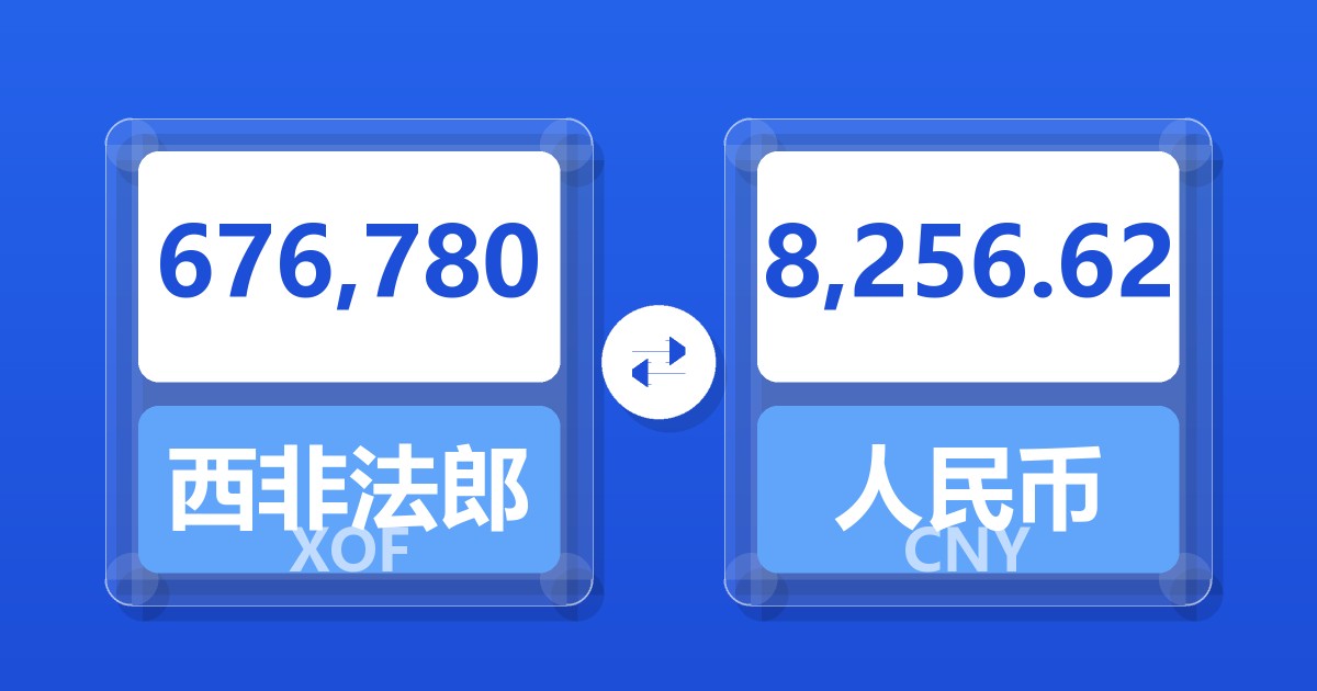 676,780西非法郎兑人民币