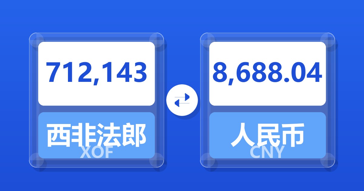712,143西非法郎兑人民币