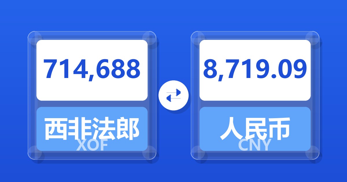 714,688西非法郎兑人民币
