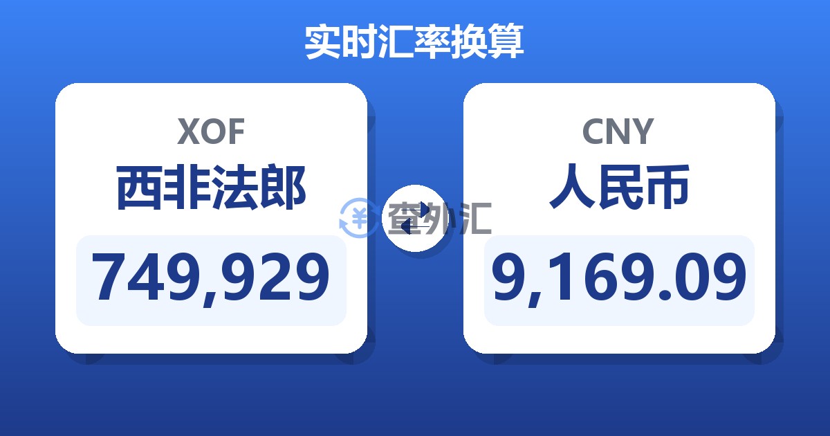 749,929西非法郎兑人民币