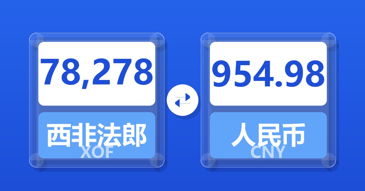 78,278西非法郎兑人民币