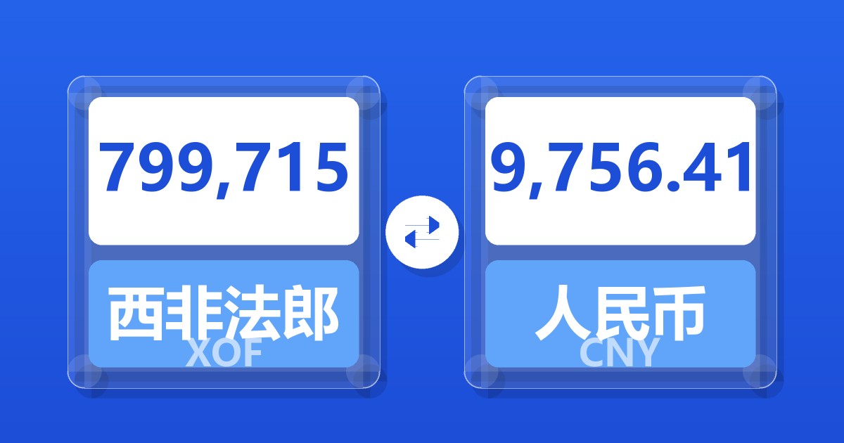 799,715西非法郎兑人民币