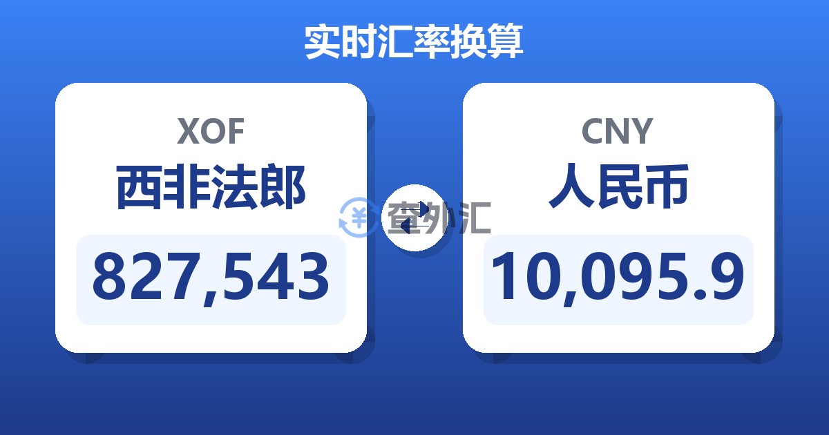 827,543西非法郎兑人民币