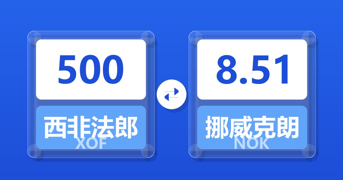 500西非法郎兑挪威克朗