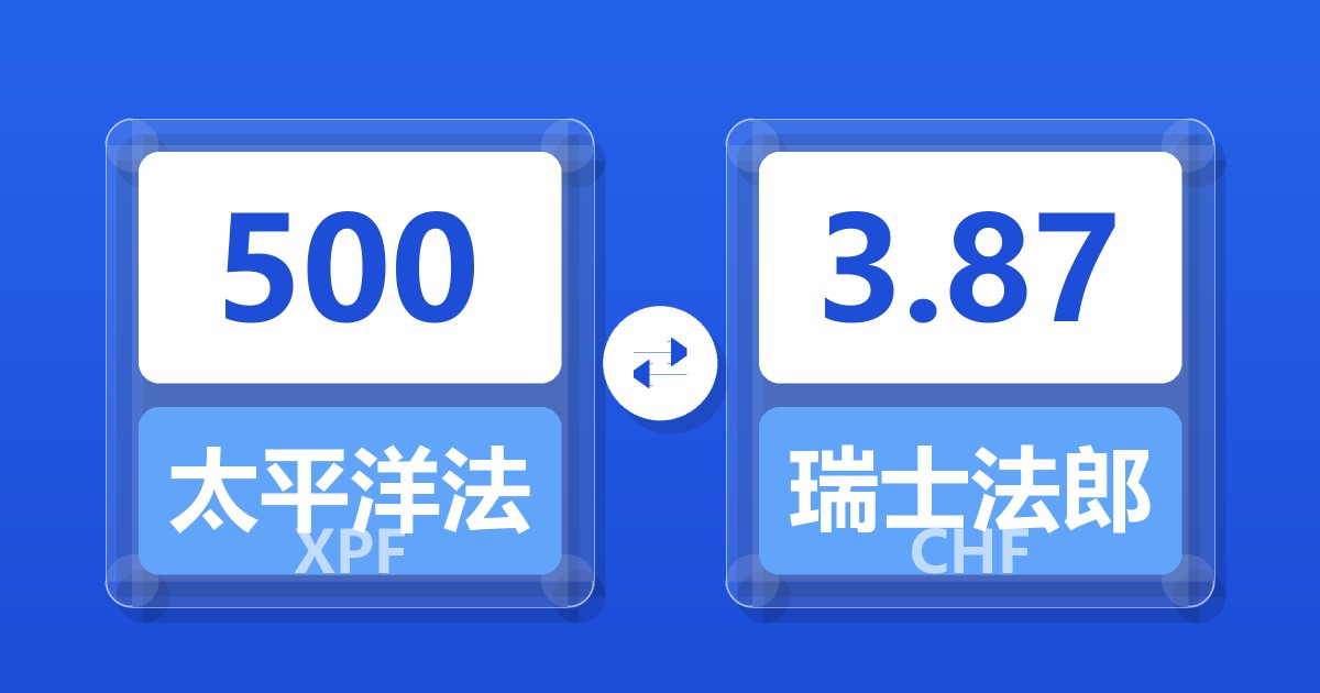 500太平洋法郎兑瑞士法郎