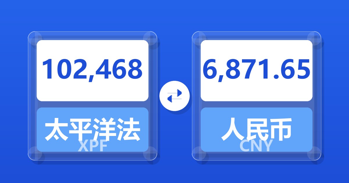 102,468太平洋法郎兑人民币