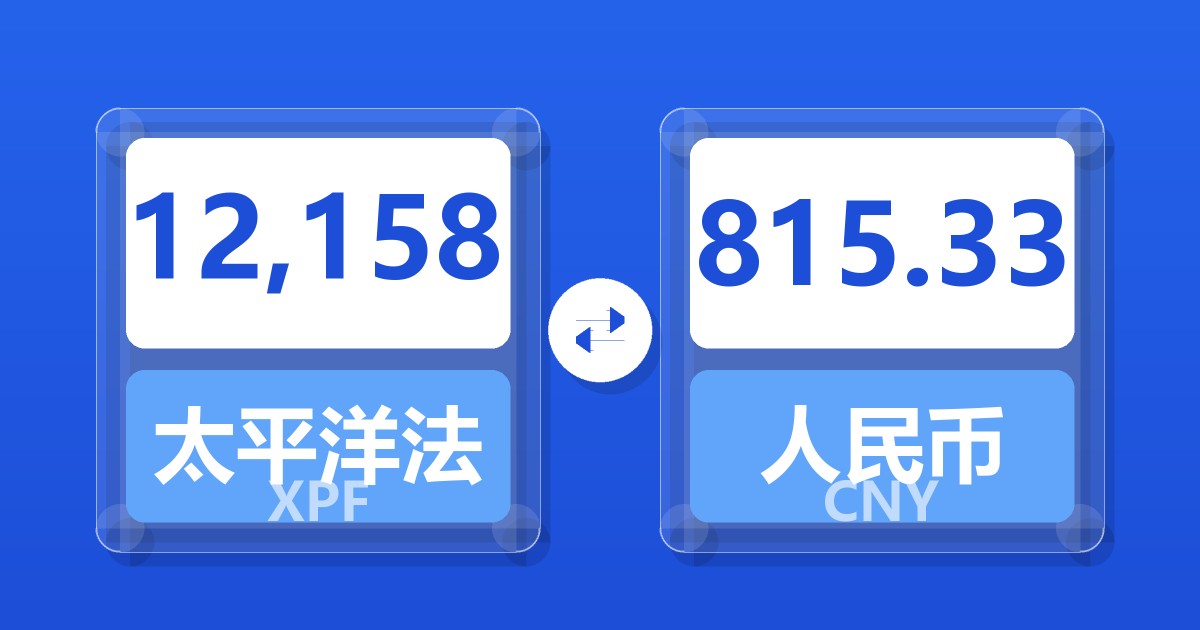 12,158太平洋法郎兑人民币