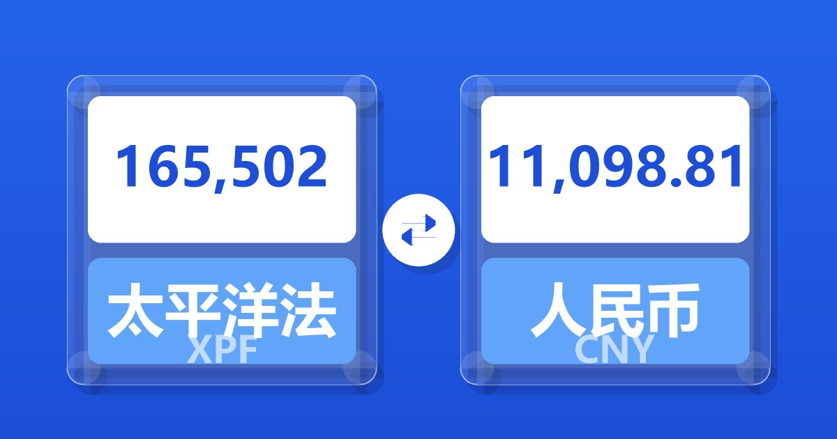 165,502太平洋法郎兑人民币