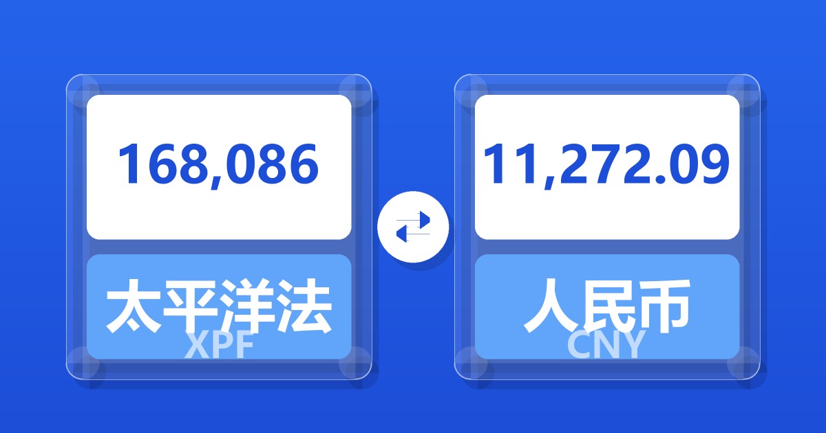 168,086太平洋法郎兑人民币