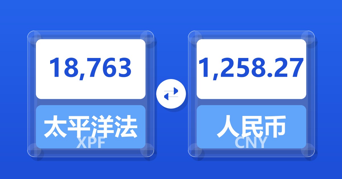 18,763太平洋法郎兑人民币
