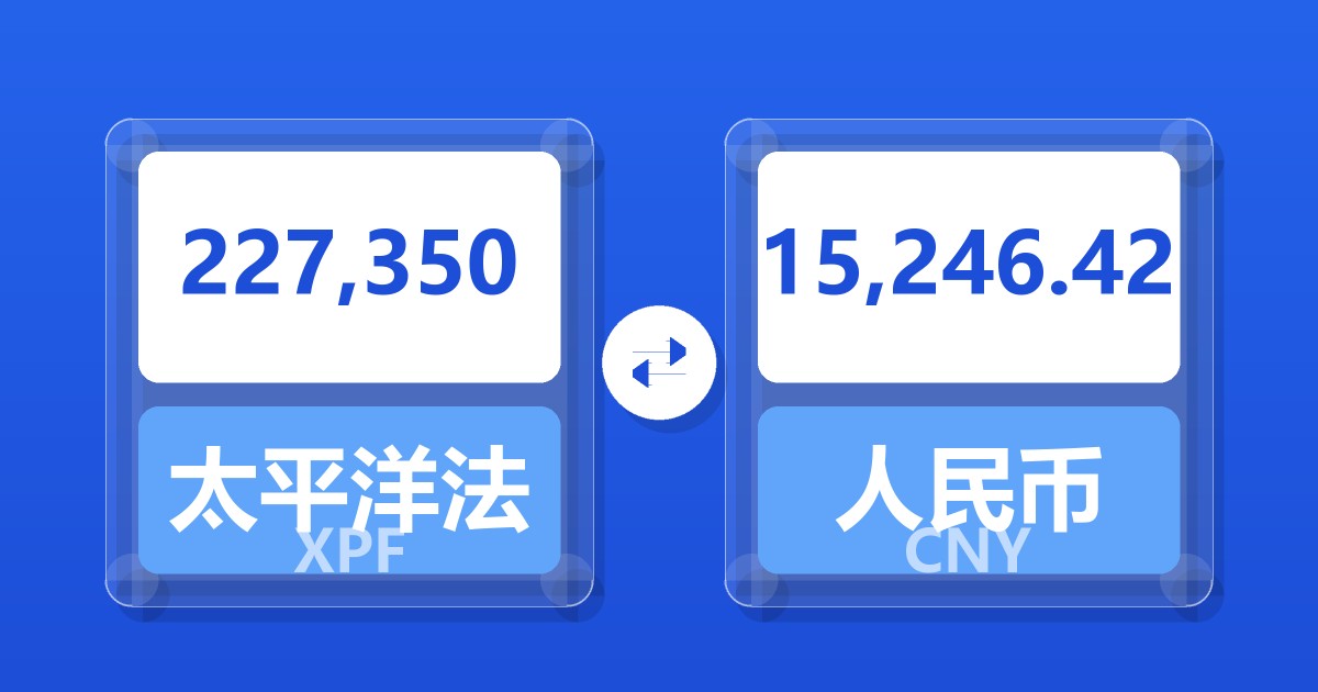 227,350太平洋法郎兑人民币