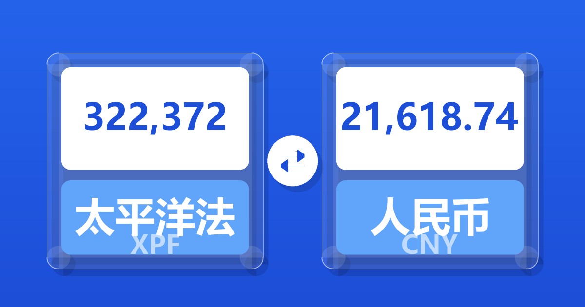 322,372太平洋法郎兑人民币