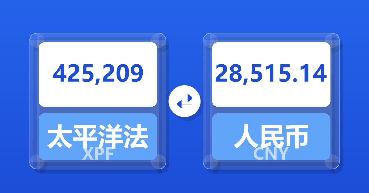 425,209太平洋法郎兑人民币