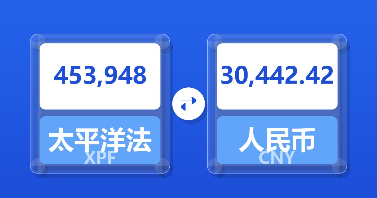 453,948太平洋法郎兑人民币