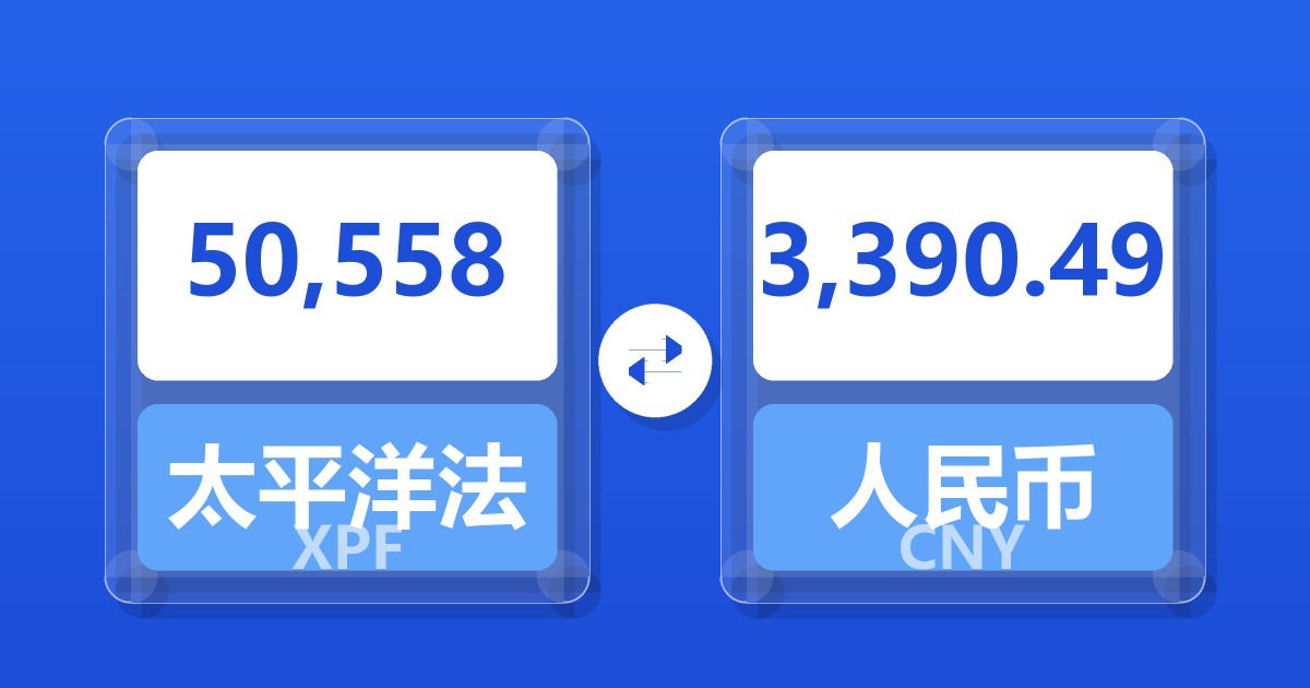 50,558太平洋法郎兑人民币