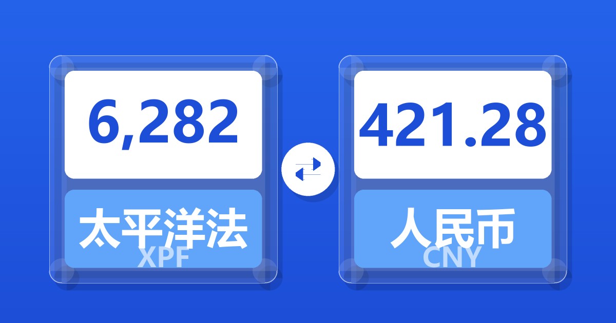 6,282太平洋法郎兑人民币