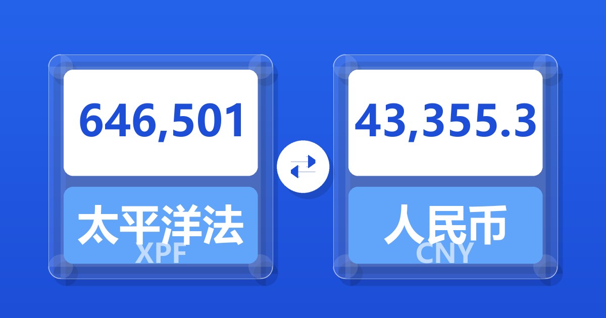 646,501太平洋法郎兑人民币