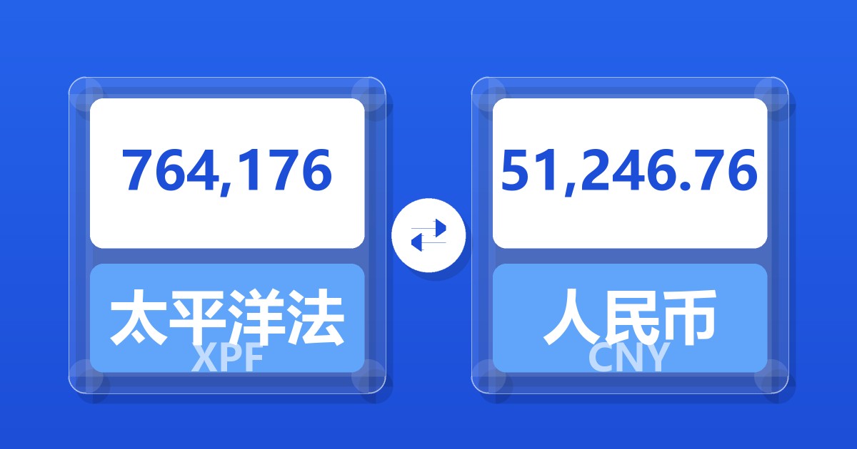 764,176太平洋法郎兑人民币