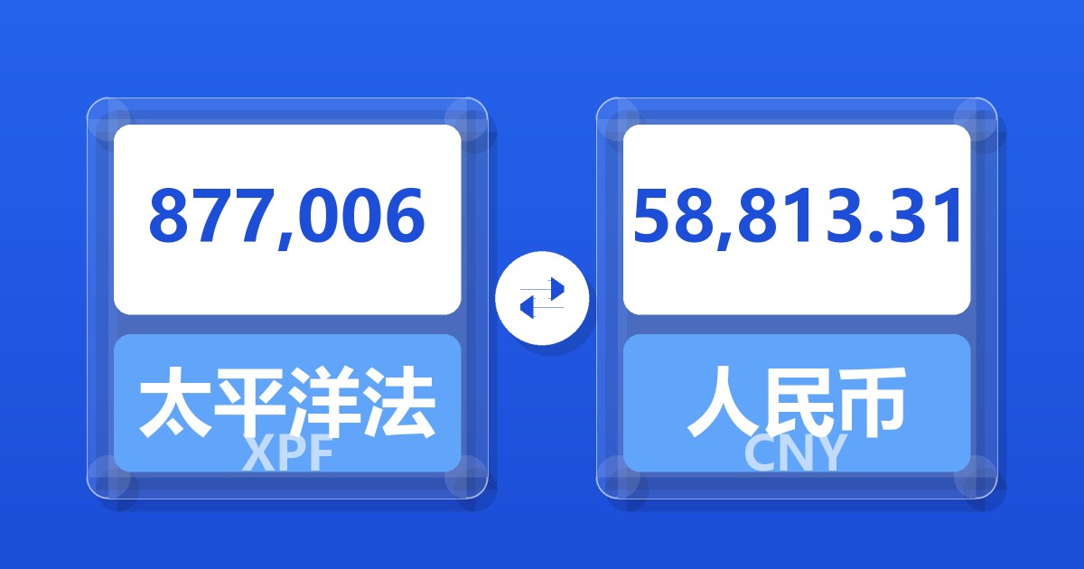 877,006太平洋法郎兑人民币