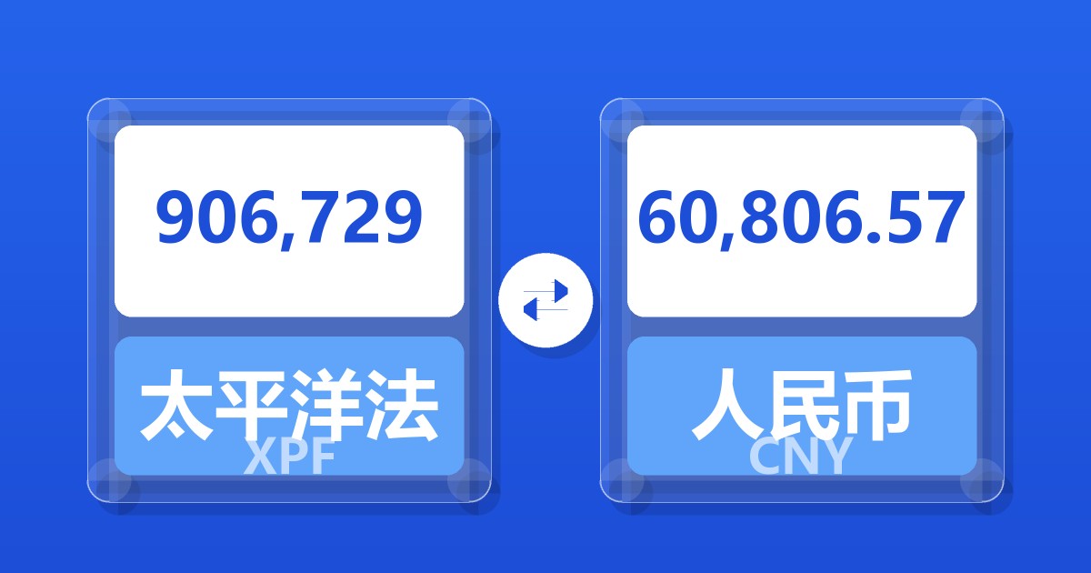 906,729太平洋法郎兑人民币