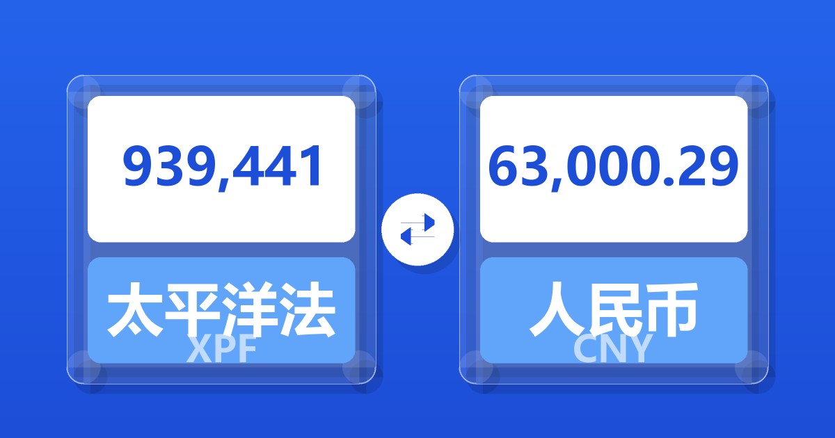 939,441太平洋法郎兑人民币