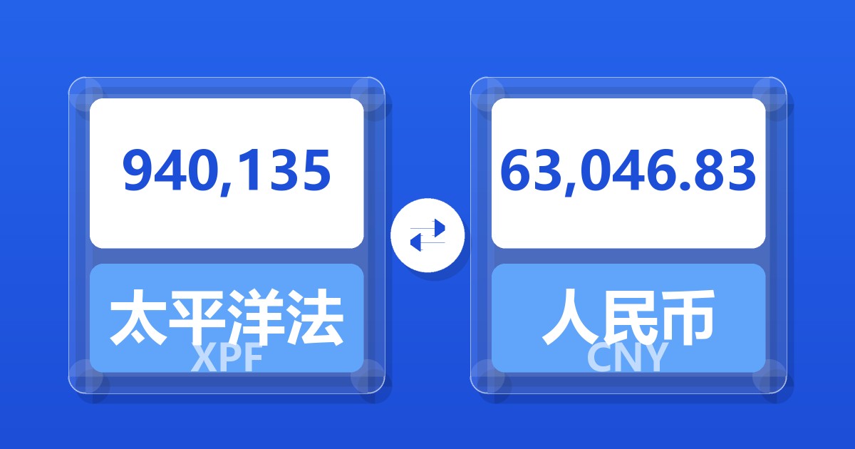 940,135太平洋法郎兑人民币