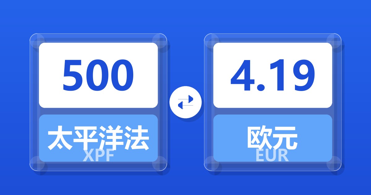 500太平洋法郎兑欧元